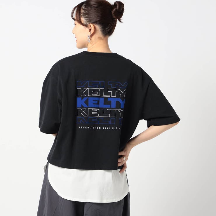 49ブラック | 【KELTY別注】バックタイポロゴ クロップドT | NICOLE
