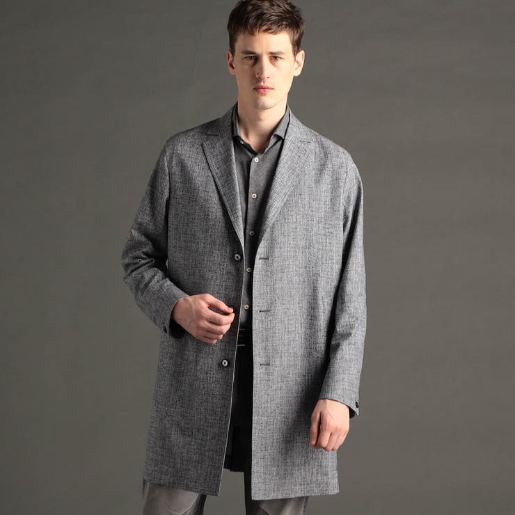 19ライトグレー | メランジドッツ チェスターコート | NICOLE