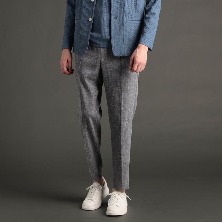 64サックス | ストレッチスラブシャンブレー トラックパンツ | NICOLE