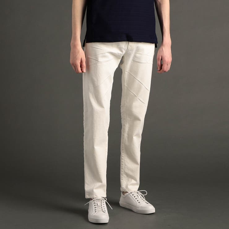 09ホワイト | ヴィンテージストレッチ デニムパンツ | NICOLE