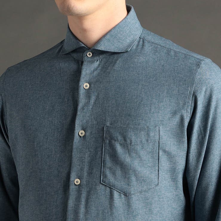 テクニカルストレッチツイル カッタウェイカラーシャツ | NICOLE | 詳細画像8 