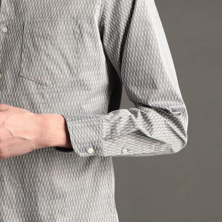 ヘリンボンストレッチ カッタウェイカラーシャツ | NICOLE | 詳細画像10 