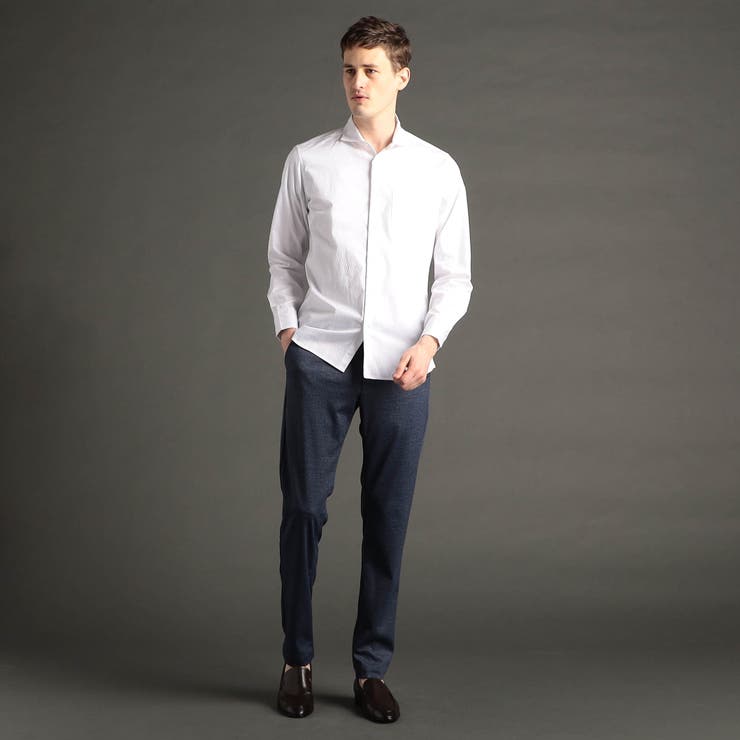 ヘリンボンストレッチ カッタウェイカラーシャツ | NICOLE | 詳細画像2 