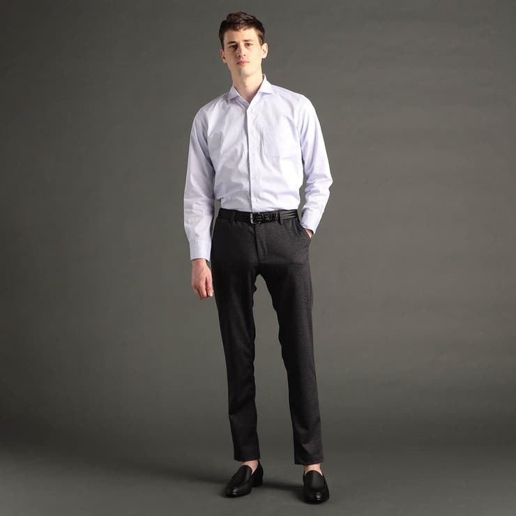 ヘリンボンストレッチ カッタウェイカラーシャツ | NICOLE | 詳細画像5 