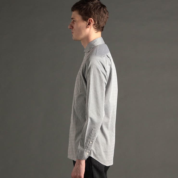 ヘリンボンストレッチ カッタウェイカラーシャツ | NICOLE | 詳細画像7 