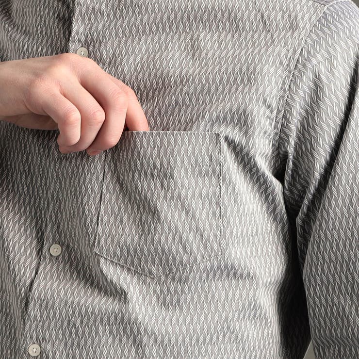 ヘリンボンストレッチ カッタウェイカラーシャツ | NICOLE | 詳細画像9 