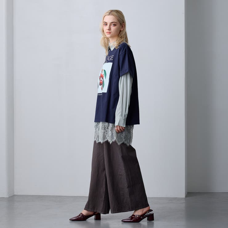 【ZELDA】裾レースシャツワンピース | NICOLE | 詳細画像10 