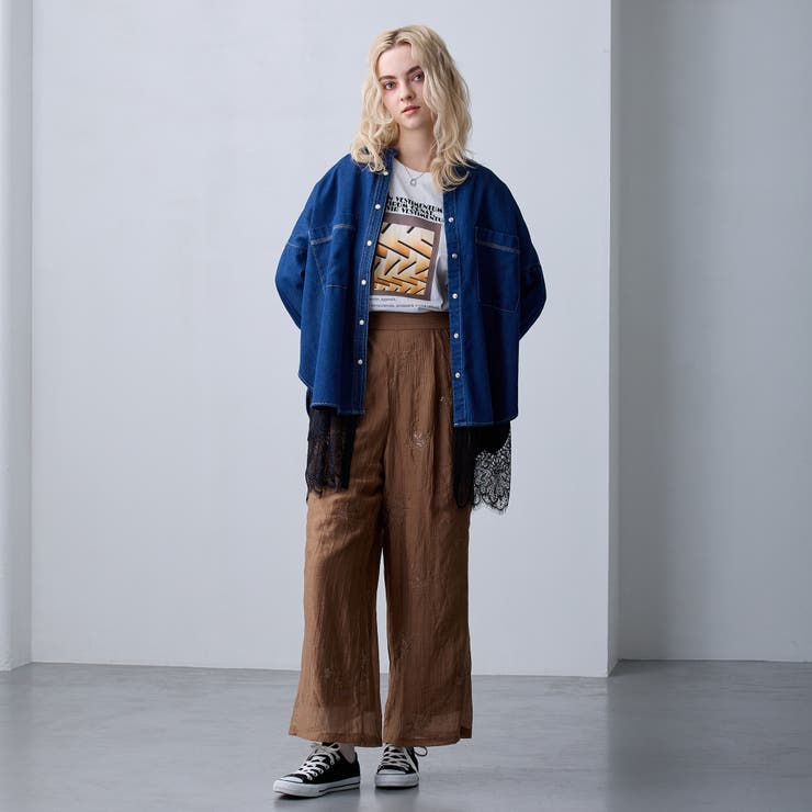 【ZELDA】裾レースシャツワンピース | NICOLE | 詳細画像11 