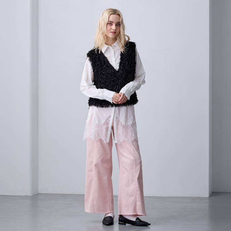 【ZELDA】裾レースシャツワンピース | NICOLE | 詳細画像2 