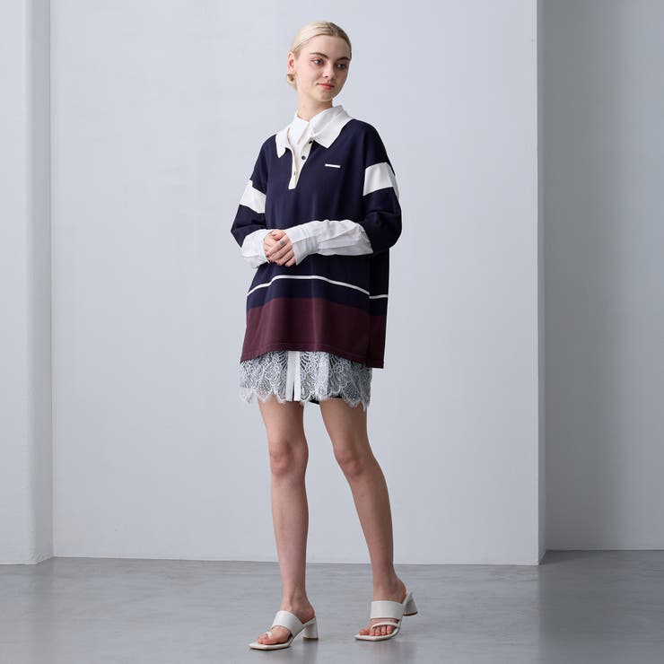 【ZELDA】裾レースシャツワンピース | NICOLE | 詳細画像5 