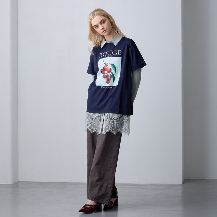 【ZELDA】裾レースシャツワンピース | NICOLE | 詳細画像8 