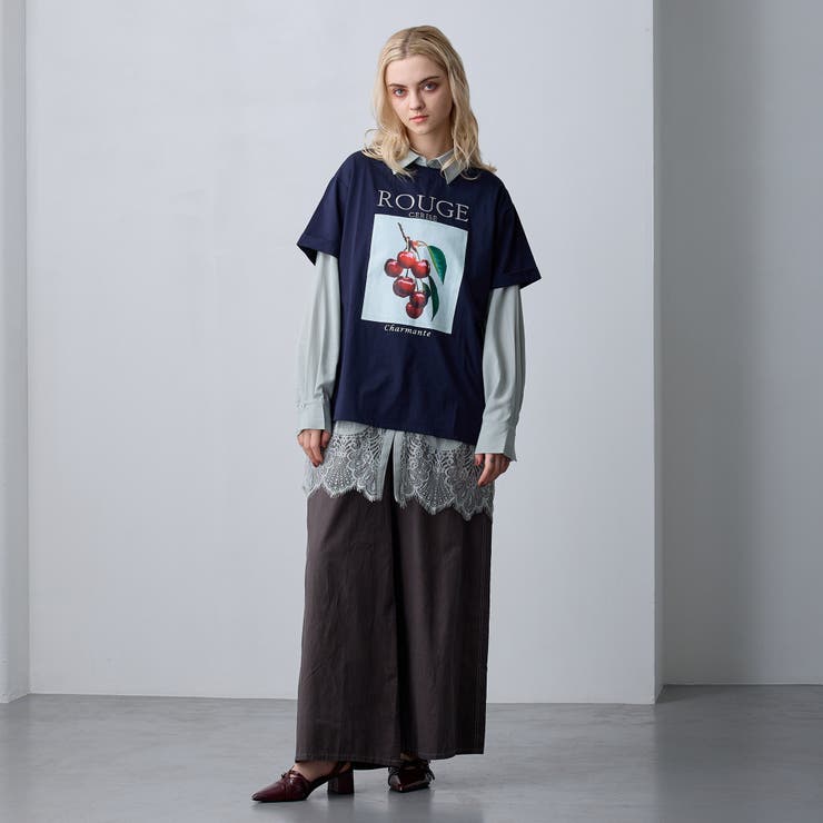 【ZELDA】裾レースシャツワンピース | NICOLE | 詳細画像9 