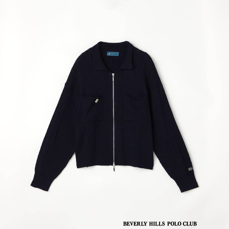 【BEVERLY HILLS POLO CLUB】衿付きボックスカーディガン | NICOLE | 詳細画像14 