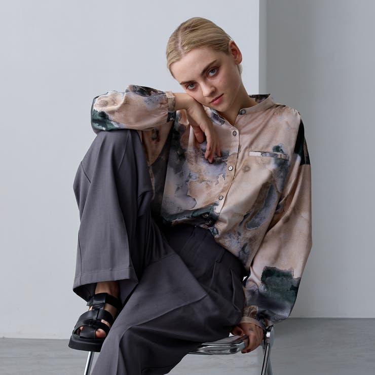 【ZELDA】ヴィンテージライク柄ブラウス | NICOLE | 詳細画像1 