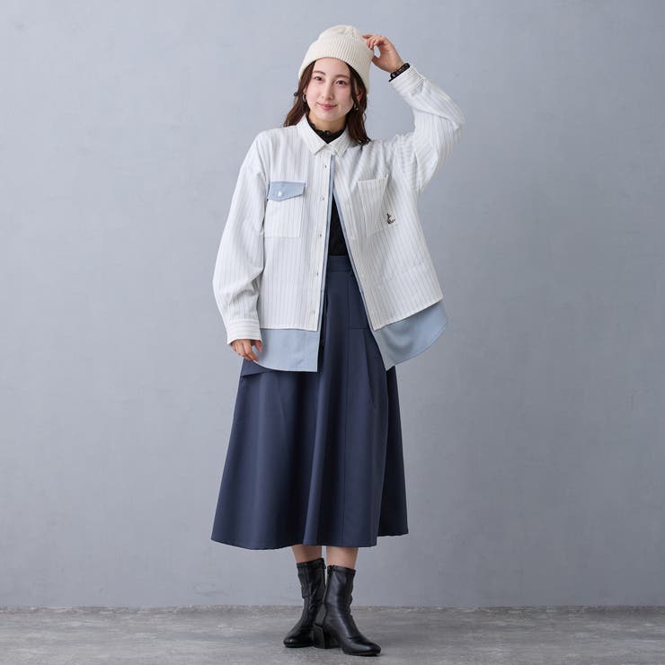 レイヤードオーバーシャツ | NICOLE | 詳細画像3 