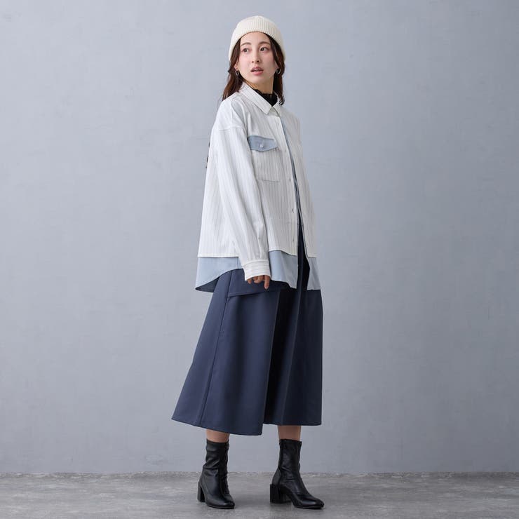 レイヤードオーバーシャツ | NICOLE | 詳細画像4 