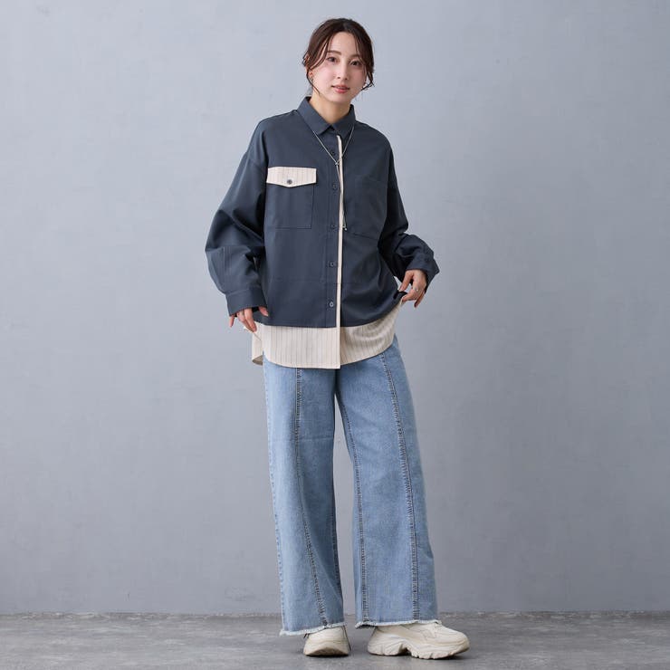 レイヤードオーバーシャツ | NICOLE | 詳細画像8 