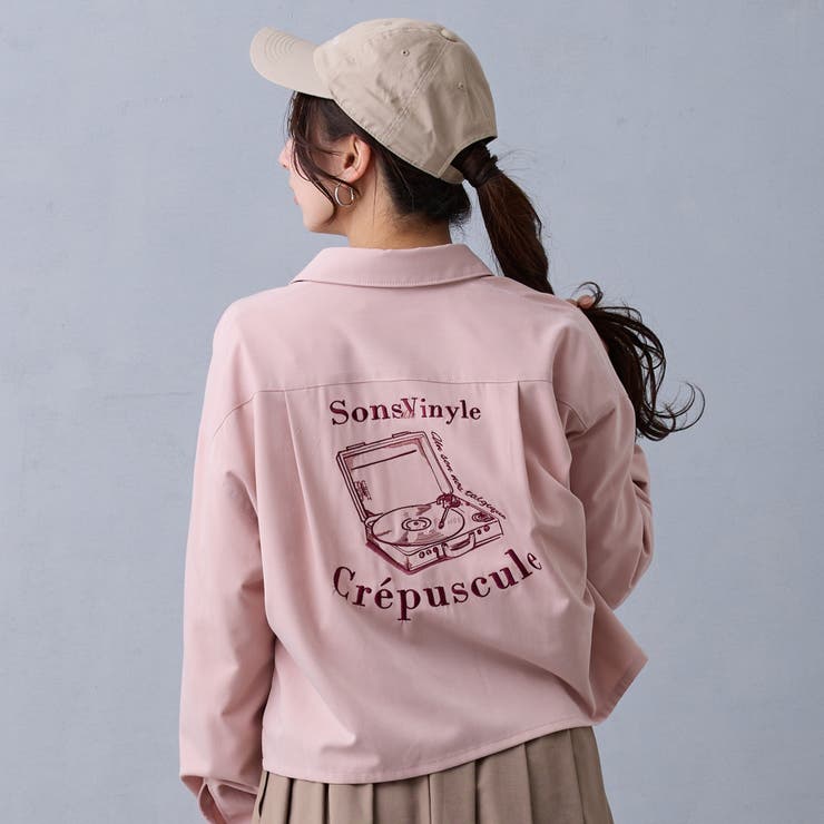 バック刺繍クロップドシャツ | NICOLE | 詳細画像1 