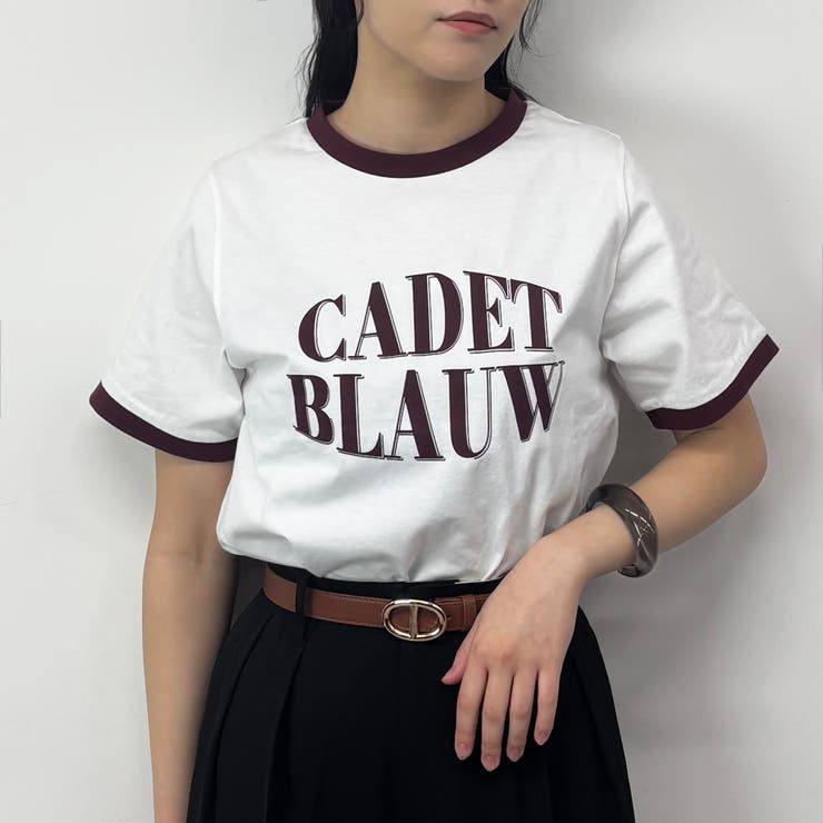 28オフホワイト | 【ZELDA】リンガーデザインロゴTシャツ | NICOLE
