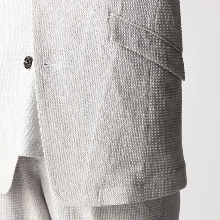 ワッフルサッカープリント2Bジャケット | NICOLE | 詳細画像12 