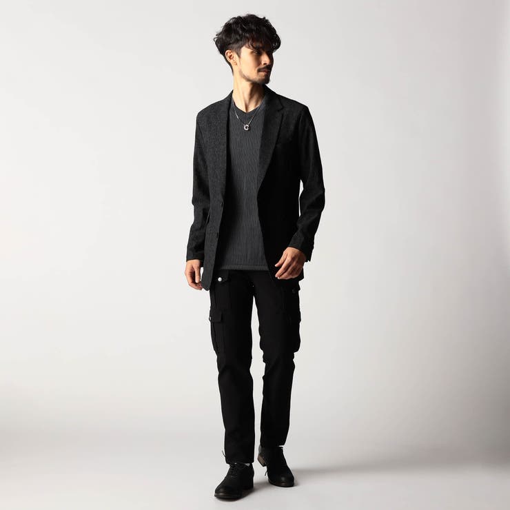 ワッフルサッカープリント2Bジャケット | NICOLE | 詳細画像4 