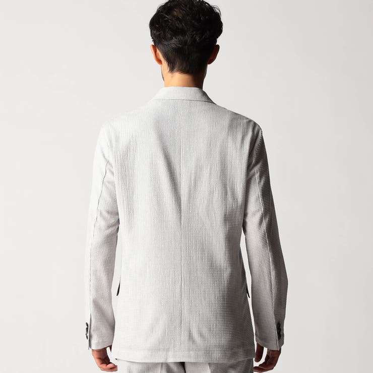 ワッフルサッカープリント2Bジャケット | NICOLE | 詳細画像5 