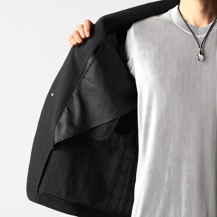 サッカーチェック ノーカラージャケット | NICOLE | 詳細画像13 