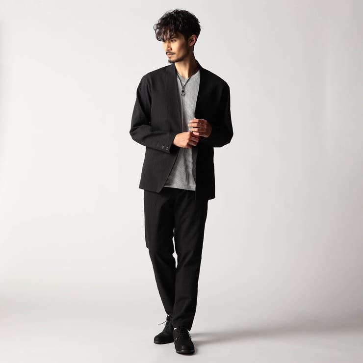 サッカーチェック ノーカラージャケット | NICOLE | 詳細画像4 