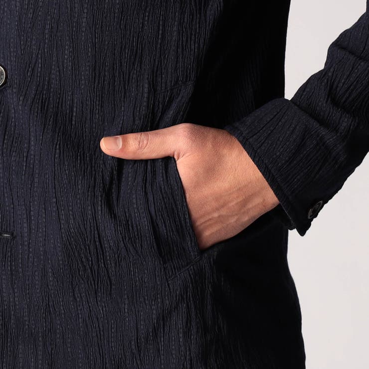 エステルクレープ スタンドカラーカヴァーオールジャケット | NICOLE | 詳細画像11 