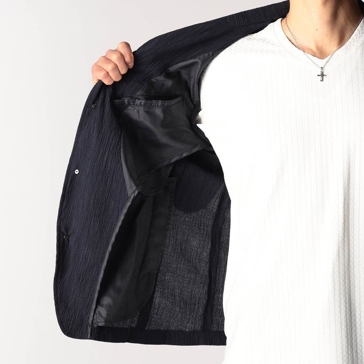 エステルクレープ スタンドカラーカヴァーオールジャケット | NICOLE | 詳細画像14 