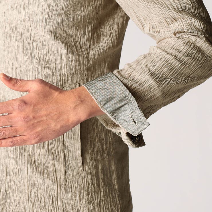 エステルクレープ スタンドカラーカヴァーオールジャケット | NICOLE | 詳細画像16 