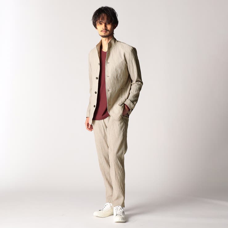 エステルクレープ スタンドカラーカヴァーオールジャケット | NICOLE | 詳細画像2 