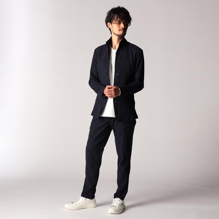 エステルクレープ スタンドカラーカヴァーオールジャケット | NICOLE | 詳細画像5 