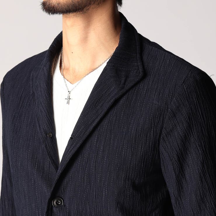 エステルクレープ スタンドカラーカヴァーオールジャケット | NICOLE | 詳細画像8 