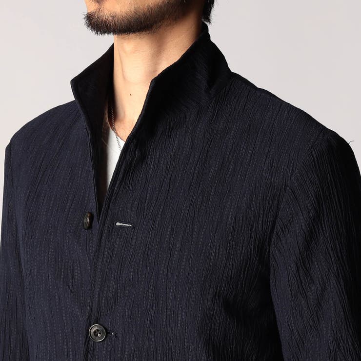 エステルクレープ スタンドカラーカヴァーオールジャケット | NICOLE | 詳細画像9 