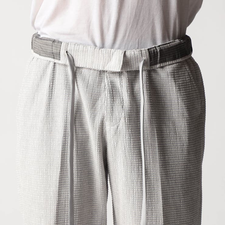 ワッフルサッカープリント イージースラックス | NICOLE | 詳細画像10 