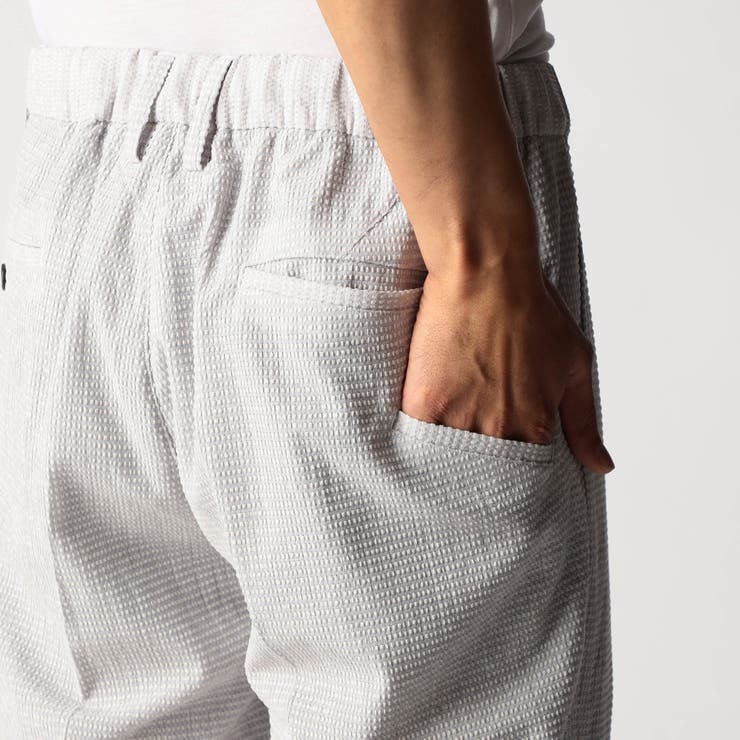 ワッフルサッカープリント イージースラックス | NICOLE | 詳細画像13 