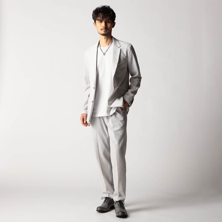 ワッフルサッカープリント イージースラックス | NICOLE | 詳細画像4 