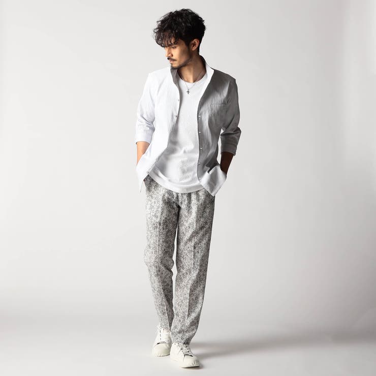 ワッフルサッカープリント イージースラックス | NICOLE | 詳細画像5 