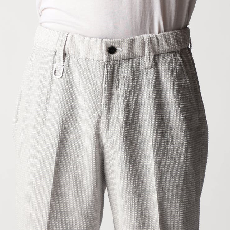 ワッフルサッカープリント イージースラックス | NICOLE | 詳細画像9 