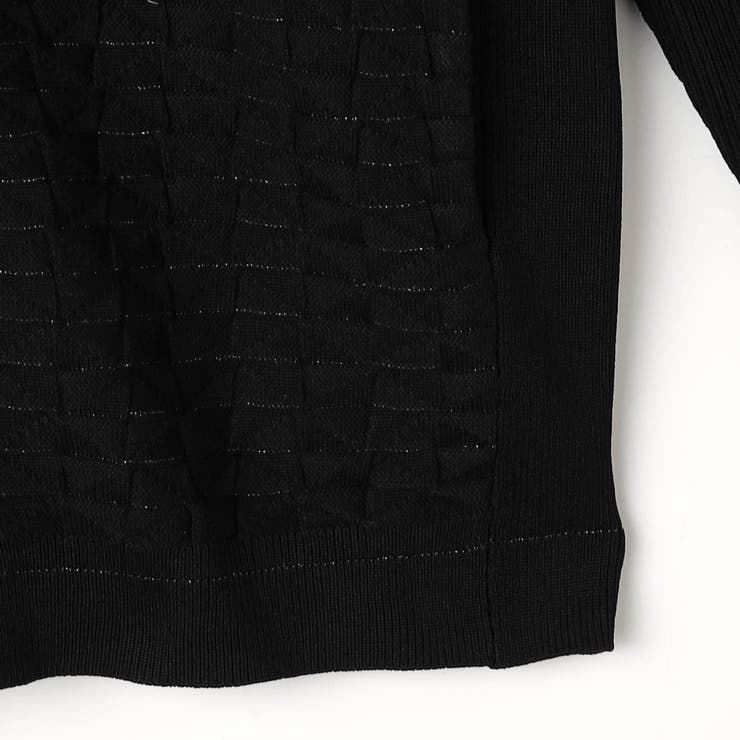 【RIELABO】グリッターブロックチェック ドライバーズニット | NICOLE | 詳細画像13 