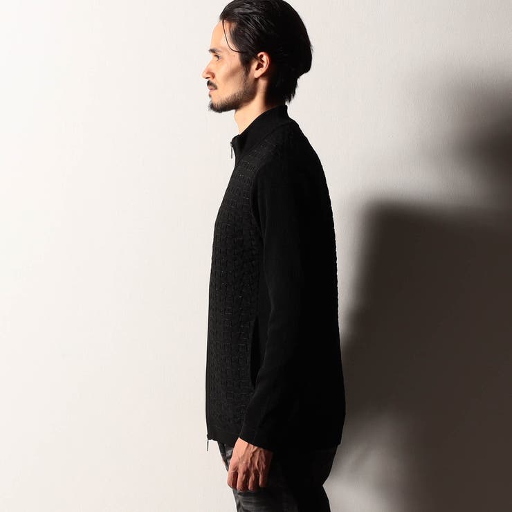 【RIELABO】グリッターブロックチェック ドライバーズニット | NICOLE | 詳細画像5 