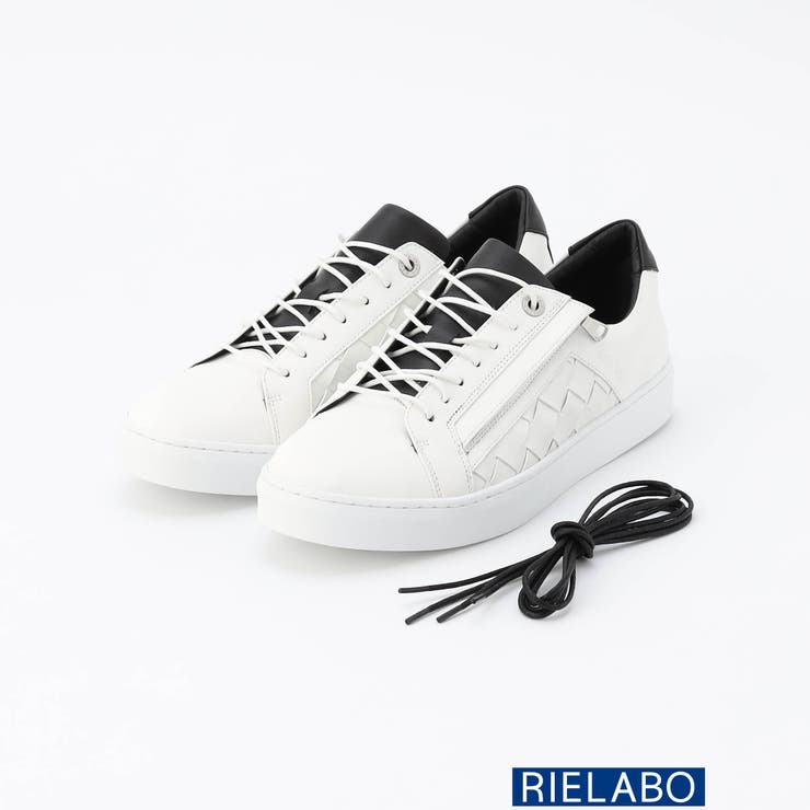 09ホワイト | 【RIELABO】イントレサイドファスナー モードスニーカー | NICOLE