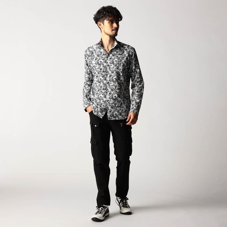 アラカルトプリント スタンドカラーシャツ | NICOLE | 詳細画像4 