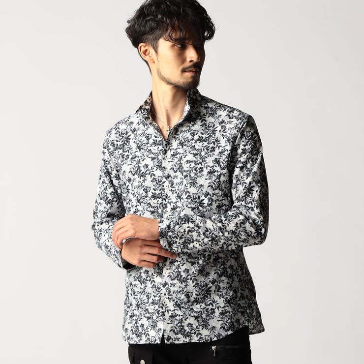 91その他2 | アラカルトプリント スタンドカラーシャツ | NICOLE