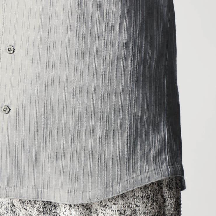 リバーシブルドビー ７分袖スタンドカラーシャツ | NICOLE | 詳細画像12 