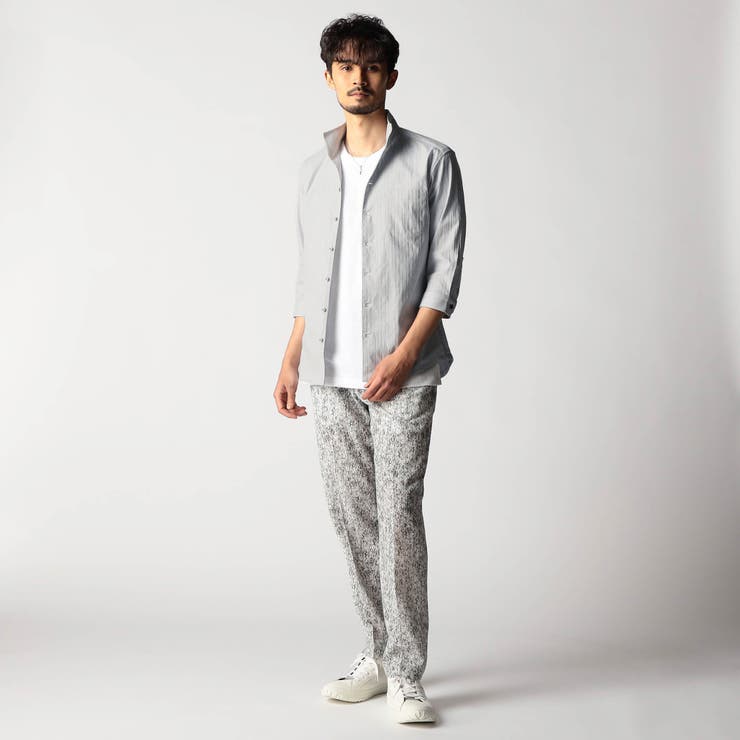 リバーシブルドビー ７分袖スタンドカラーシャツ | NICOLE | 詳細画像2 