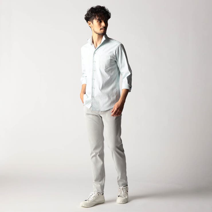 リバーシブルドビー ７分袖スタンドカラーシャツ | NICOLE | 詳細画像3 