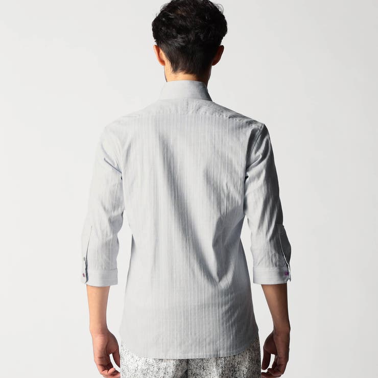 リバーシブルドビー ７分袖スタンドカラーシャツ | NICOLE | 詳細画像6 