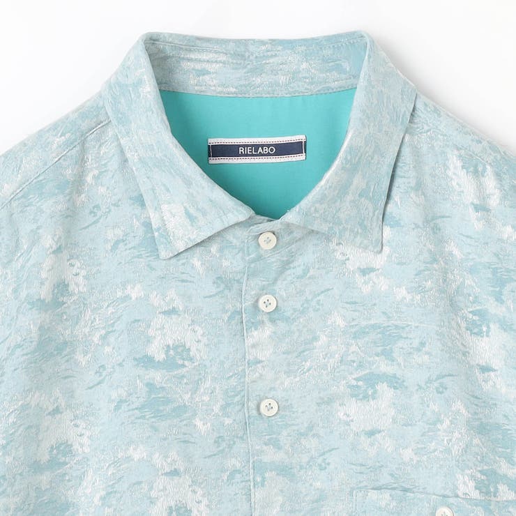 【RIELABO】ブライトジャカード 7分袖レギュラーカラーシャツ | NICOLE | 詳細画像12 